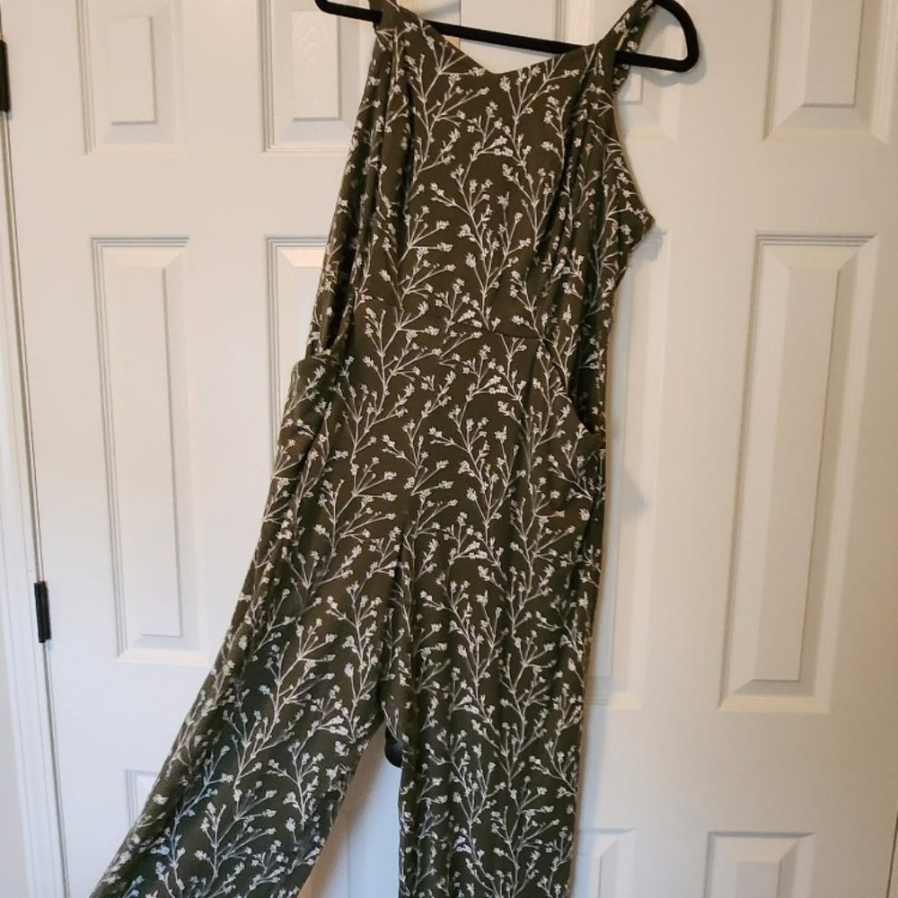 Green Floral Jumpsuit